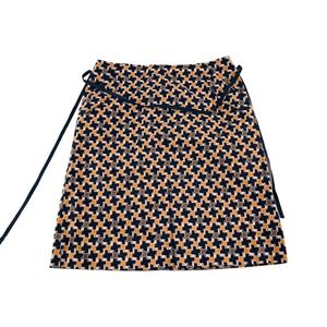 Talbots Womens Wrap Skirt Size‎ 8 Geometric Print Preppy Academia Y2k Preppy